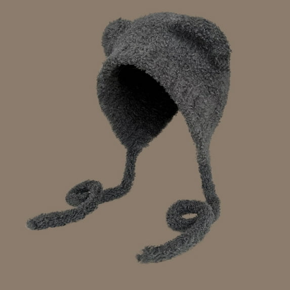 Aloohaidyvio Winter Hats for Women,Fleece Lined Beanie with Earflaps,Warm Windproof Beanie Hat for Women