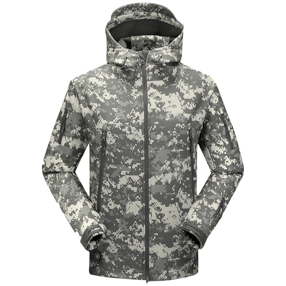 Aloohaidyvio Winter Jackets for Men Big and Tall,Men’s Soft Shell Tactical Jacket Outdoor Sports Hunting Army Waterproof Outerwear Coat