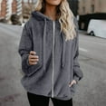 thumbnail image 1 of Aloohaidyvio Women Clothing ,Fashion Womens Warm Faux Coat Jacket Winter Zipper Solid Long Sleeve Outerwear Jacket, 1 of 6