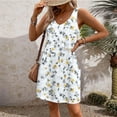 thumbnail image 1 of Aloohaidyvio Women's Casual Beach Dresses with Pockets Summer Floral Tshirt Dress Sleeveless Mini Dress Flowy Sundresses, 1 of 6