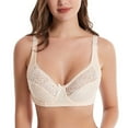 thumbnail image 1 of Black and Friday Deals 2024 Aloohaidyvio Women's French Double Support Lace Wirefree Bra,Push Up Minimizer Bras for Women Plus Size, 1 of 4