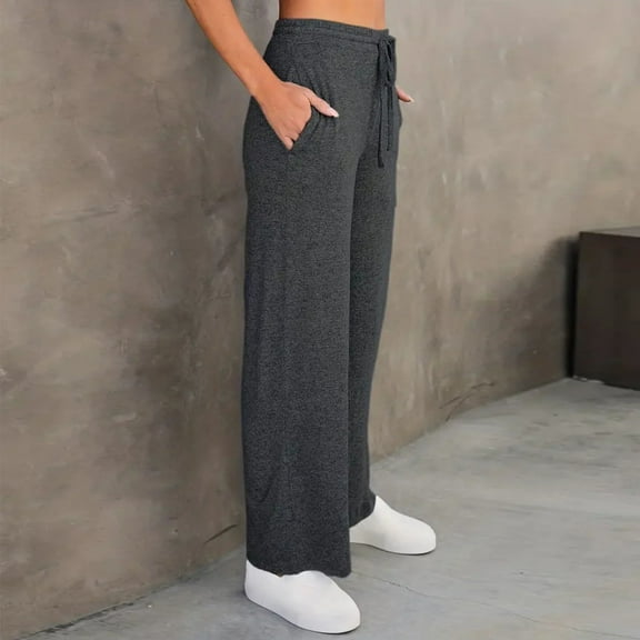 Aloohaidyvio Women's Joggers Pants Lightweight Athletic Leggings Tapered Lounge Pants for Workout,Yoga, Running Dark Gray 2XL