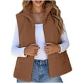 thumbnail image 1 of Aloohaidyvio Women's Lightweight Puffer Vest Winter Warm Sleeveless Quilted Zip Up Jacket with Pocket, 1 of 7