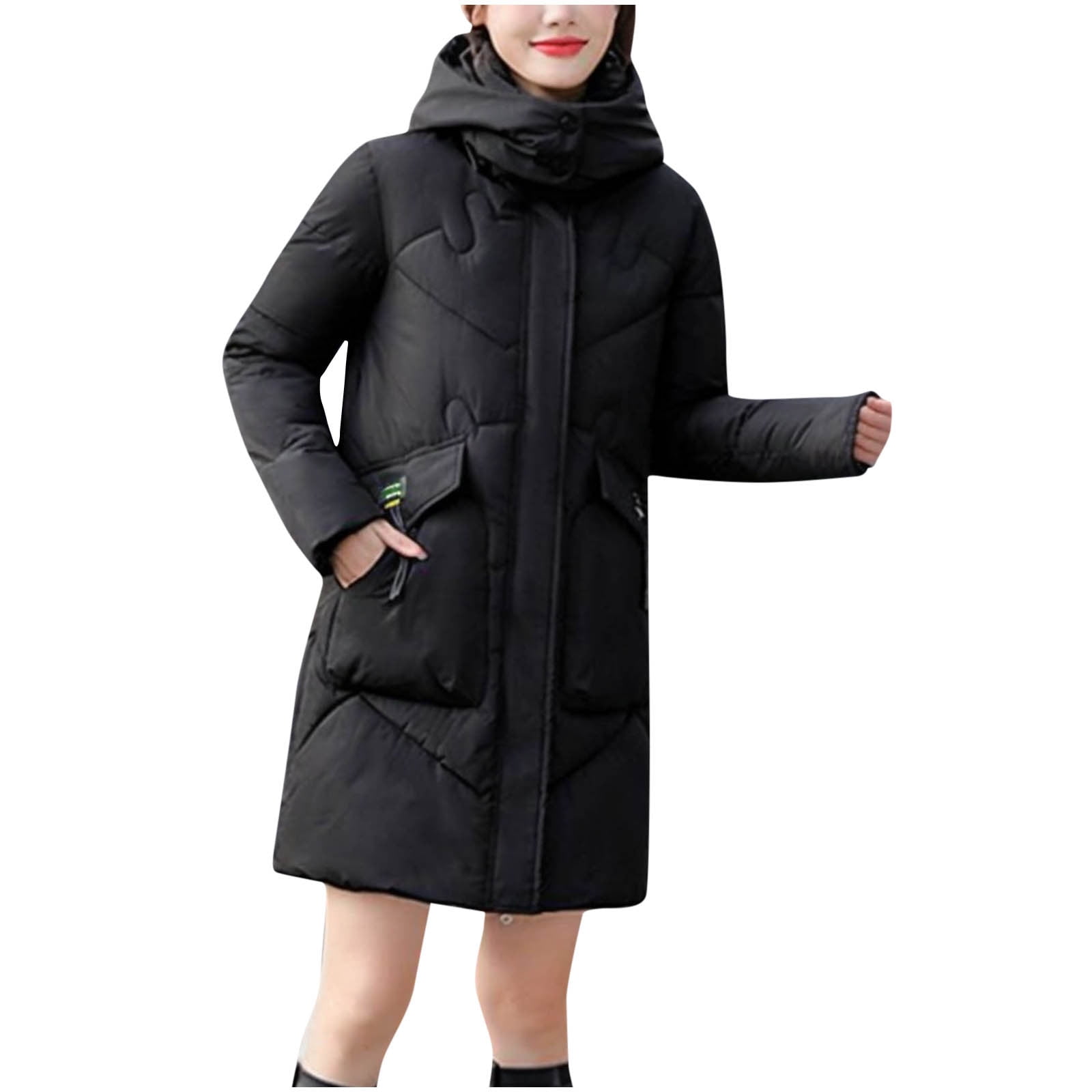 Wantdo Women's Quilted Winter Coat Warm Puffer Jacket Thicken Parka With Removable Hood 2