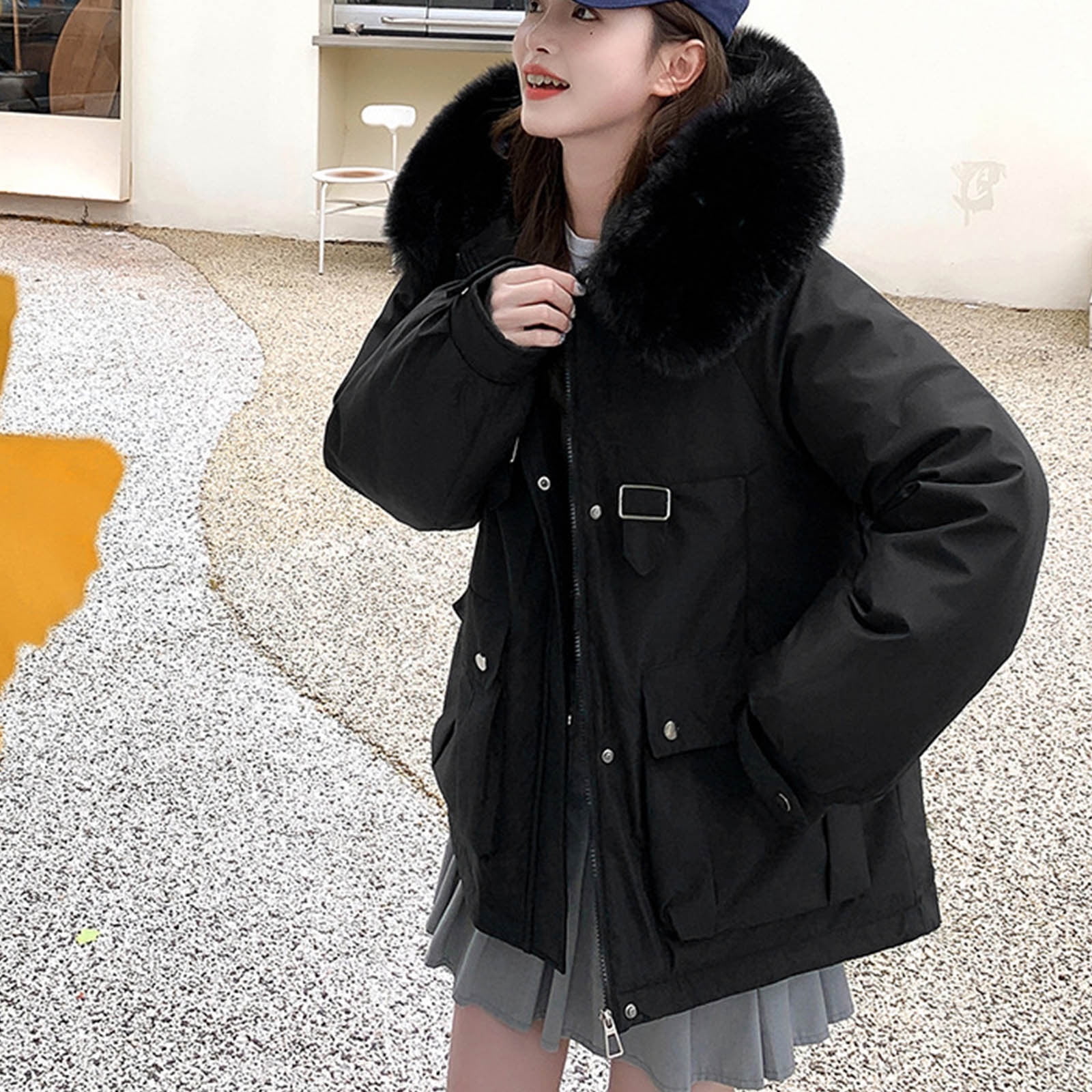 RYRJJ Women's Shiny Cropped Puffer Jacket Long Sleeve Solid