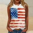 thumbnail image 1 of Aloohaidyvio Womens 4th of July Tank Tops American Flag Shirts Patriotic USA T-Shirt Cotton Sleeveless Tees Tops, 1 of 5
