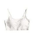 thumbnail image 1 of Aloohaidyvio Womens Adjustable Spaghetti Thin Strap Sports Bra - Padded Wireless Square Neck Workout Yoga Bra, 1 of 2