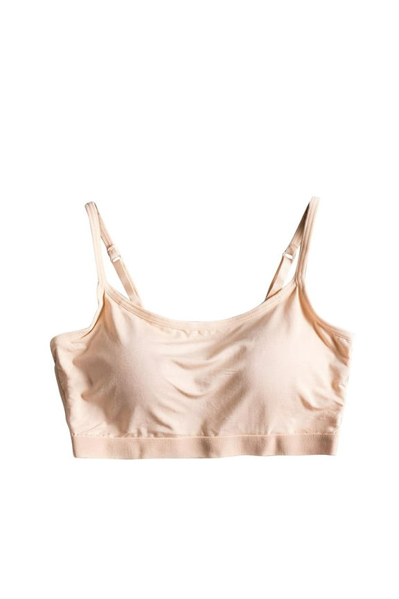 Womens Adjustable Spaghetti Thin Strap Sports Bra - Padded Wireless Square Neck Workout Yoga Bra