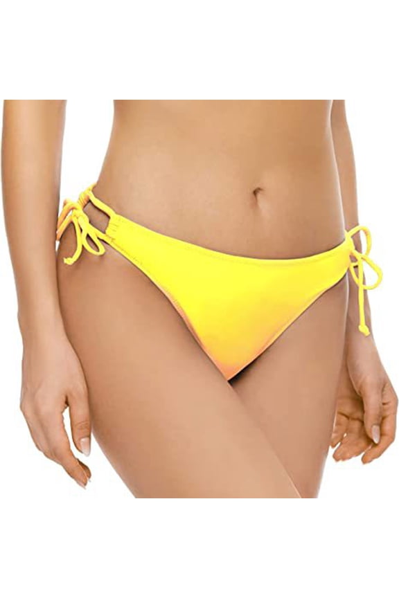 Womens Bikini Bottoms Full Coverage Bathing Swimsuit Adjustable Ruched Side Tie Swim Briefs