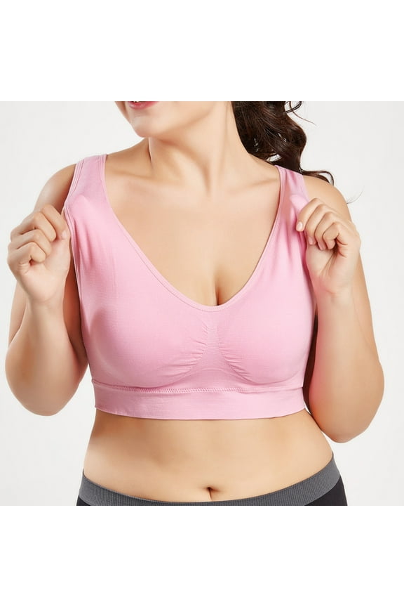 Womens Bras under $5,Women Bra Ultra-thin Large Sports Bra Full Cup Tops