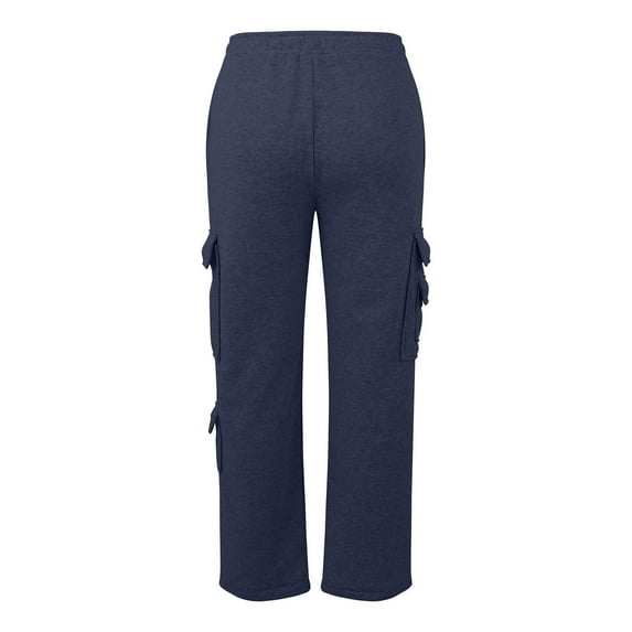 Aloohaidyvio Womens Cargo Sweatpants Casual Baggy Fleece High Waisted Joggers Pants Navy XL