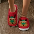 thumbnail image 1 of Aloohaidyvio Womens Christmas Fuzzy Slippers Warm Cozy Soft House Shoes Lightweight Memory Foam Indoor Moose Fuzzy Slippers, 1 of 4