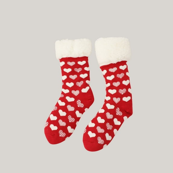 Aloohaidyvio Womens Christmas Fuzzy Socks Winter Warm Cozy Socks Soft Fluffy Athletic Socks for Women