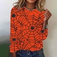 thumbnail image 1 of Aloohaidyvio Womens Halloween Outfits,Halloween Ghost Sweatshirt Women Embroidered Spooky Long Sleeve Shirt Crewneck Halloween Pullover Top, Halloween Clothes, 1 of 4