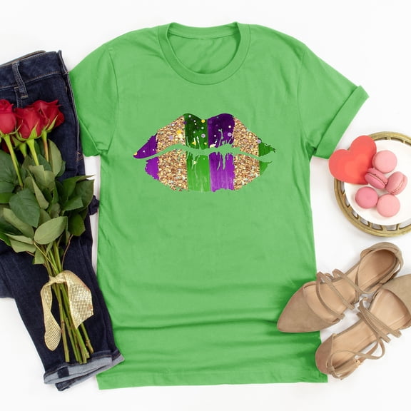 Aloohaidyvio Womens Mardi Gras Baseball Jersey,Womens Mardi Gras Shirts Crewneck Printed Short Sleeve Loose T-shirt, Clothing