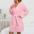 thumbnail image 1 of Aloohaidyvio Womens Robe Fleece Plush Soft,Fluffy Fuzzy Cozy Warm Lightweight Bathrobe,Shower Spa House Long Robe for Women, 1 of 8