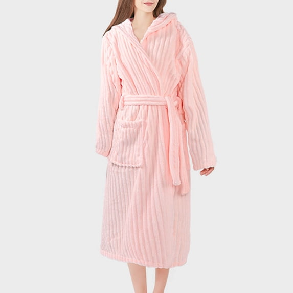 Aloohaidyvio Womens Robes Warm Plush Winter Robe, Long Fleece Bath Robes Female Bathrobes for Women