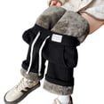 thumbnail image 1 of Aloohaidyvio Womens Sherpa Lined Wide Leg Sweatpants Winter Thermal Warm Baggy Straight Leg Sweat Pants with Pockets, 1 of 7