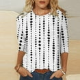 thumbnail image 1 of Aloohaidyvio Womens T-Shirts ,Womens Printed T-shirt Mid-length Blouse Round Neck Casual Tops, 1 of 5