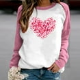thumbnail image 1 of Aloohaidyvio Womens Valentines Day Pajamas,Womens Valentine's Day Printed T-shirt Long Sleeves Blouse Round Neck Sweatshirt Hoodies, 1 of 4