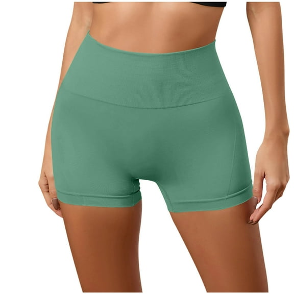 Aloohaidyvio Workout Cotton Shorts Women Seamless Scrunch Butt Lifting High Waisted Gym Booty Shorts
