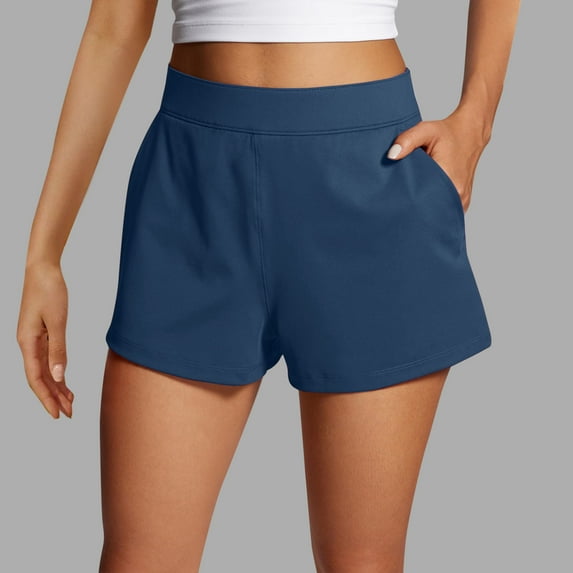 Aloohaidyvio Workout Shorts for Women Clearance,Women's Quick Drying Sport Shorts Yoga Running Workout Shorts Summer Athletic High Waist Shorts with Pockets