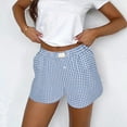 thumbnail image 1 of Aloohaidyvio Y2k Sexy Lounge Shorts for Women Plaid Print Shorts Elastic Low Waist Boxers Pajama Shorts Bottoms Sleepwear, 1 of 5