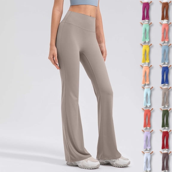 Aloohaidyvio Yoga Pants for Women High Waist Bootcut Workout Tummy Control Flare Leggings