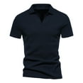 thumbnail image 1 of Aloohaidyvio big mens tops,Fashion Mens Casual Slim Turndown Collar Solid Color Short Sleeve T Shirt Tops Blouse,Hawaiian Shirt for Men, 1 of 5