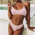 thumbnail image 1 of Aloohaidyvio bikinis for women 2 piece,Womens Sexy High Breast Contrast Solid Split Bikini Set Two Piece Swimsuit Sets, Swimsuits for Women 2 Piece, 1 of 6