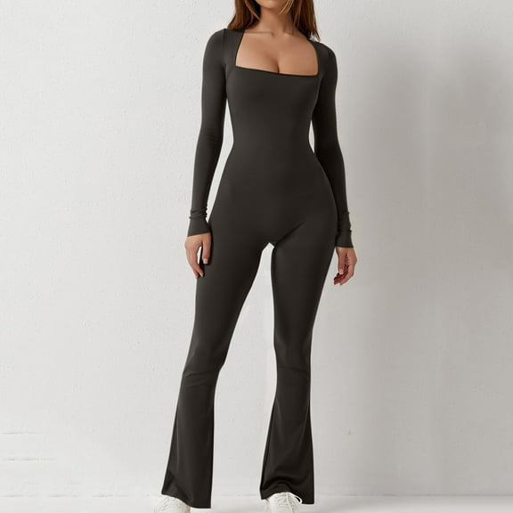 Aloohaidyvio Jumpsuits for Women Casual,Womens Flare Jumpsuits Sexy One Piece Bodycon Spaghetti Straps Rompers Unitard Bodysuit