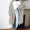 thumbnail image 1 of Aloohaidyvio leather jackets for women,Womens Fashion Coat Knitted Long Pattern Cardigan Sweater, 1 of 6