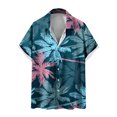 thumbnail image 1 of Aloohaidyvio men's summer shirts on ,Mens Shirt Non Positioning Hawaiian Print Short Sleeved Lapel Shirt Beach Shirt Blouse,Men's Shirts on, 1 of 6