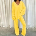 thumbnail image 1 of Aloohaidyvio pajamas for women plus size,Women Loungewear Two Piece Long Sleeve Tops With High Waist Pants Baggy Pajama Sets,Pajama under $5, 1 of 6