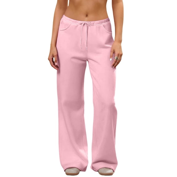 AloohaidyvioNo Boundaries Women's High Waisted Wide Leg Sweatpants Drawstring Loose Fit Lounge Sweat Pants with Pockets