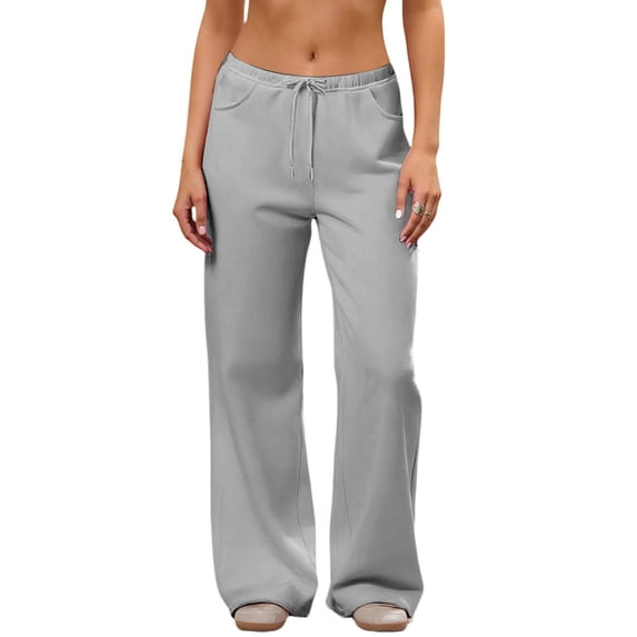 AloohaidyvioNo Boundaries Women's High Waisted Wide Leg Sweatpants Drawstring Loose Fit Lounge Sweat Pants with Pockets