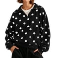 thumbnail image 1 of AloohaidyvioNo Boundaries Womens Half Zip Sweatshirts Fall Casual Long Sleeve Pullover Loose Polka Dot Quarter Zip Tops, 1 of 9
