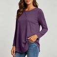 thumbnail image 1 of AloohaidyvioNo Boundaries Womens Long Sleeve Tops Lightweight Basic Tee Fall Soft Crewneck Shirts, 1 of 7
