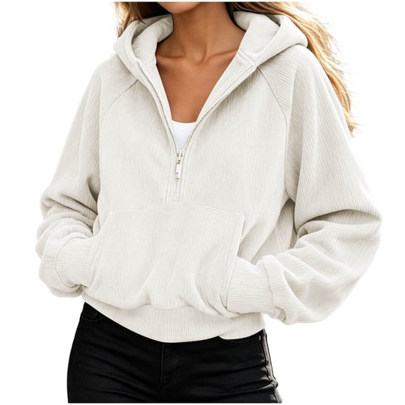 AloohaidyvioNo Boundaries Womens Quarter Zip Hoodies Fall Casual Loose Fit Comfy FLeece Long Sleeve Sweatshirts