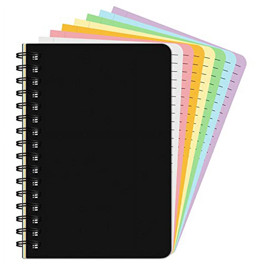 Alopuxi Spiral Notebook, Colored Lined College Ruled Paper, 105 Sheets
