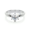 thumbnail image 1 of Alor Jewel 14K White Gold Plated Moissanite Ring - Brilliant 1.8 Ct Round Cut Moissanite Ring - Solitaire Moissanite Ring - Solo Moissanite Ring for Her - Solitaire Engagement Wedding Ring, 1 of 3