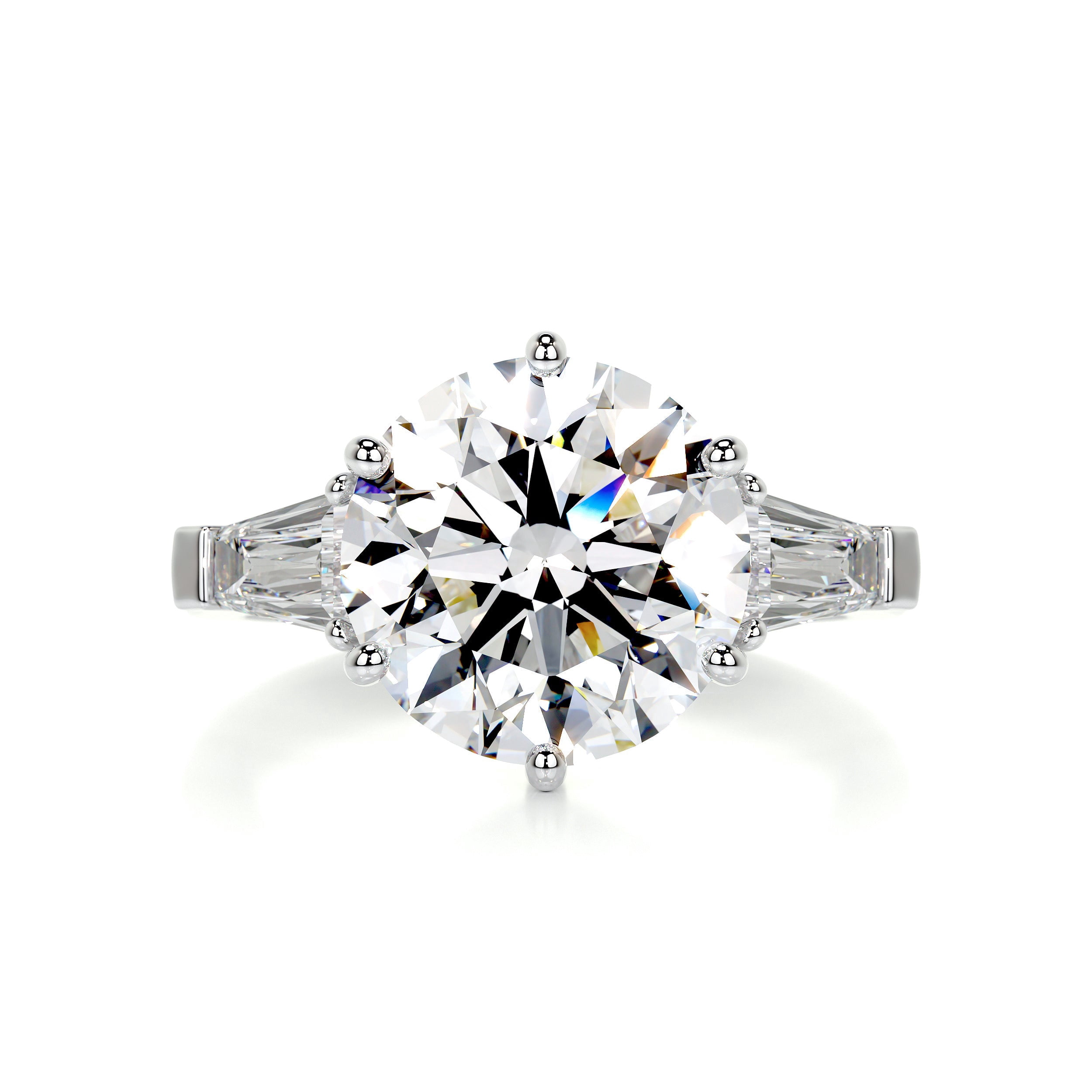 Alor Jewel 14K White Gold Plated Moissanite Rings for Her - Wedding ...