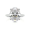 thumbnail image 1 of Alor Jewel 14K White Gold Plated Moissanite - Solitaire Moissanite Ring - Oval Cut Excellent 2.2 Ct Moissanite Ring For Women's - Solo Stone Moissanite Ring for Her - Moissanite Ring for Women's, 1 of 3