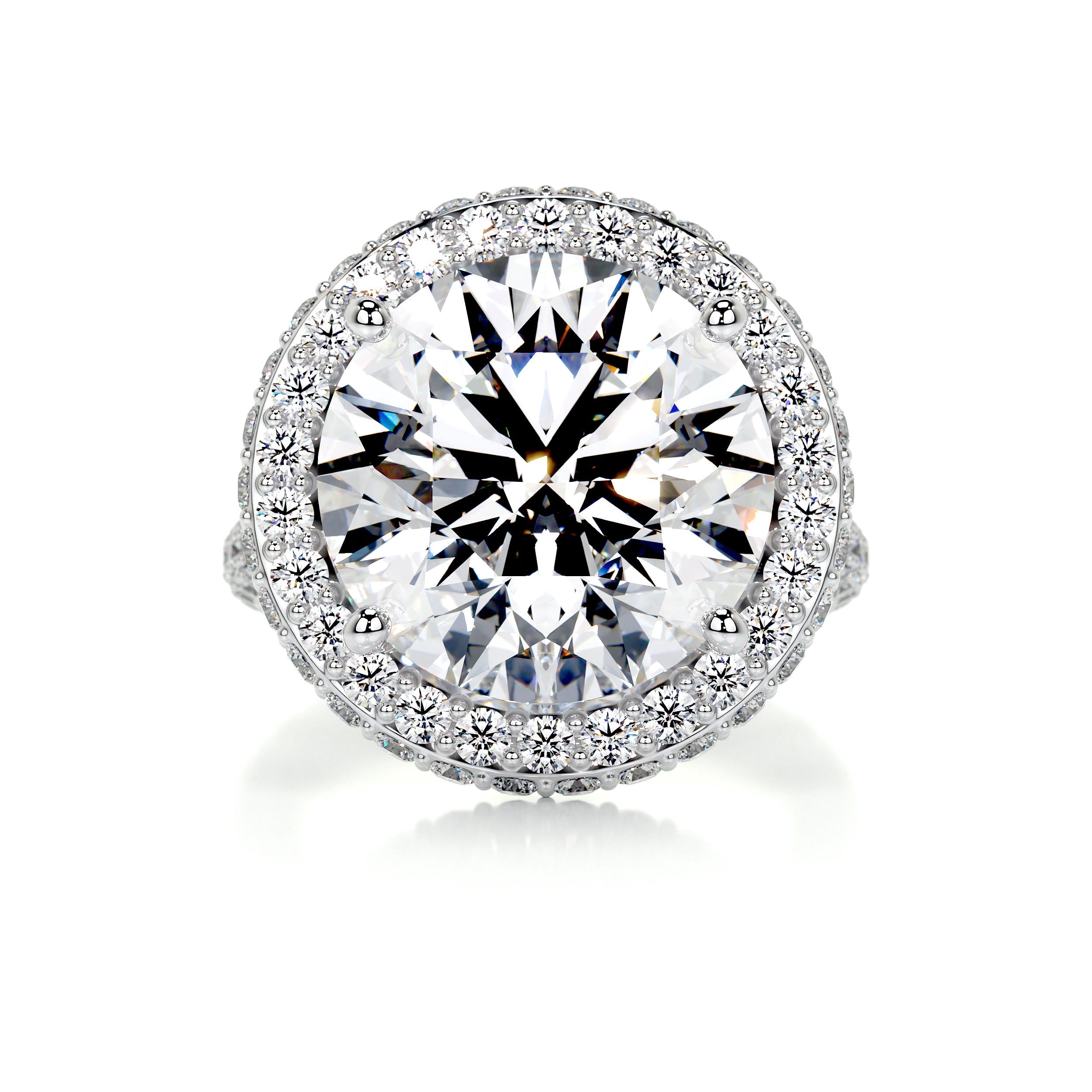 Alor Jewel 14K White Gold Plated Ring - Gift for Her - 2.5 Ct Round ...