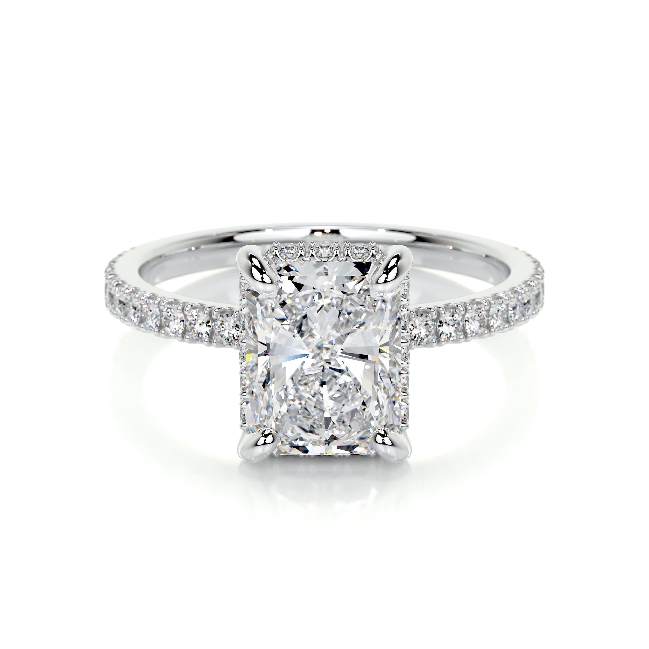 Alor Jewel Beautiful 2.2 Ct Radiant Cut Hidden Halo Eternity Band Ring ...