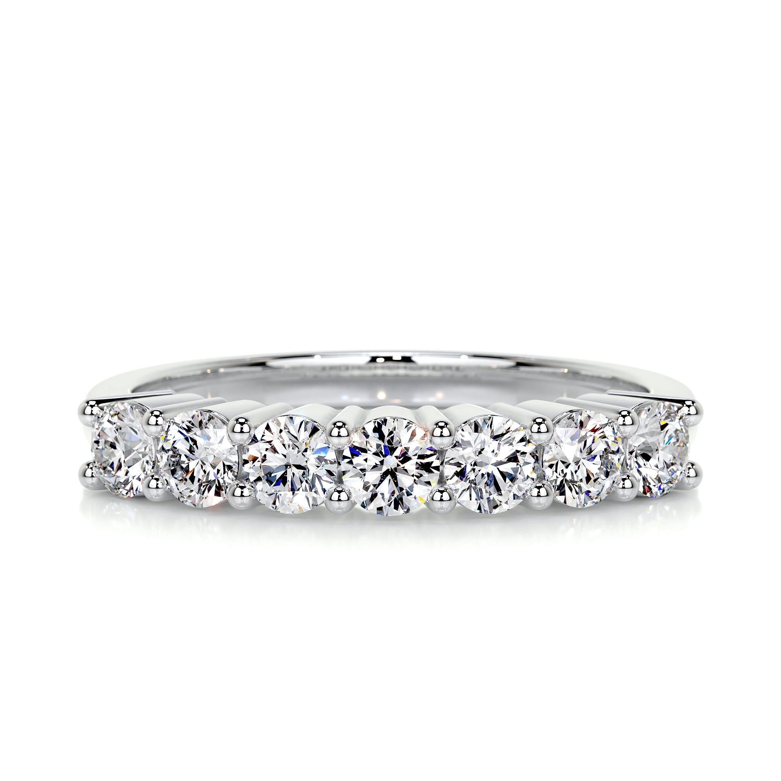 Alor Jewel Beautiful Round Cut Half Eternity Moissanite Rings - 1.3 Ct ...