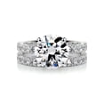 thumbnail image 1 of Alor Jewel Eternity Moissanite Ring for Her - 14K White Gold Plated Moissanite Ring for Her - Round Cut Brilliant 2 Ct Moissanite Ring - Halo Moissanite Ring for Women's - Anniversary Gift for Her, 1 of 3