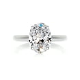 thumbnail image 1 of Alor Jewel Excellent 2.1 Ct Oval Cut Moissanite Ring - Solo Moissanite Ring for Her - Solitaire Moissanite Ring - 14K White Gold Plated Moissanite Ring - Solitaire Engagement Wedding Ring, 1 of 3