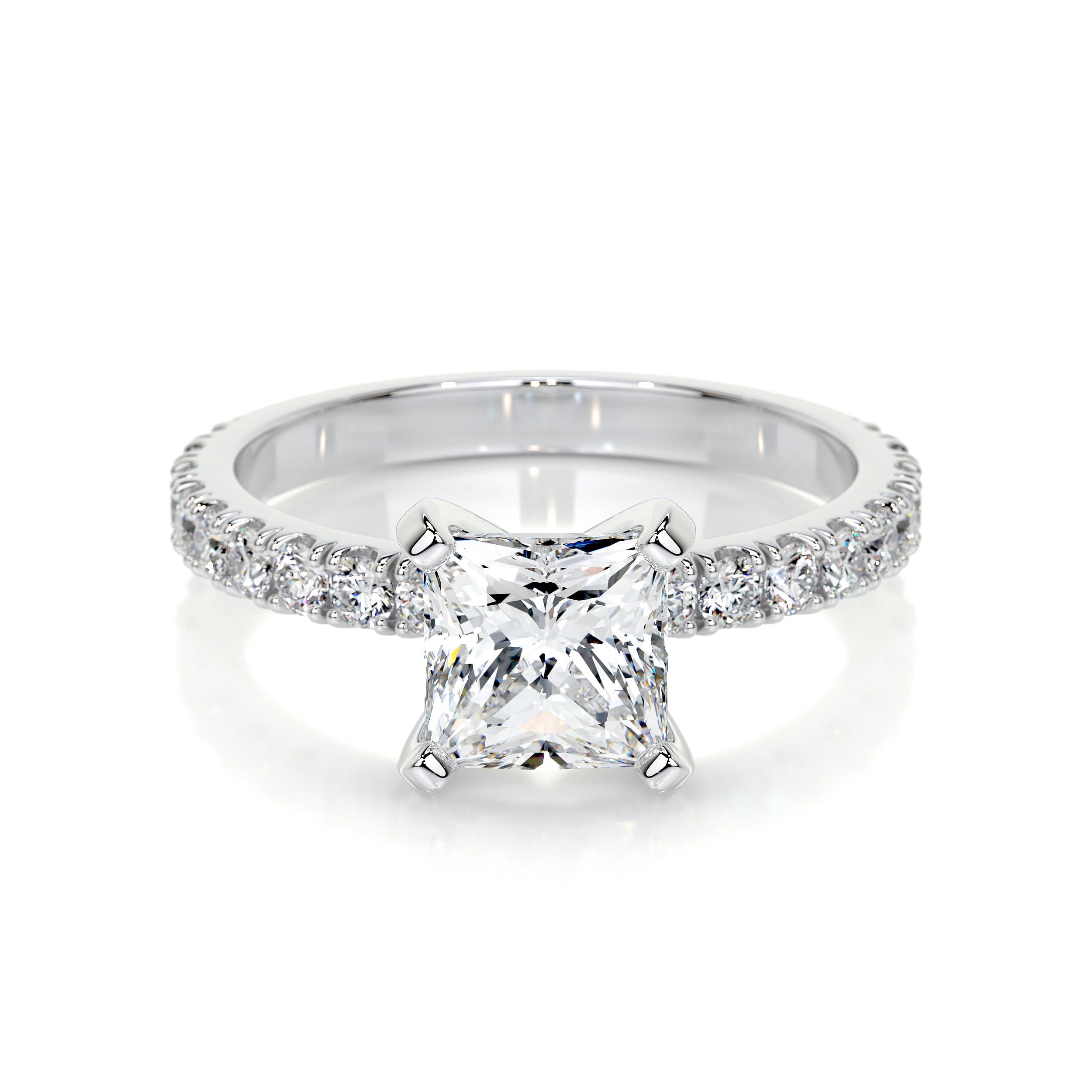 Alor Jewel Princess Cut Excellent 1.9 Ct Moissanite Ring For Women's ...