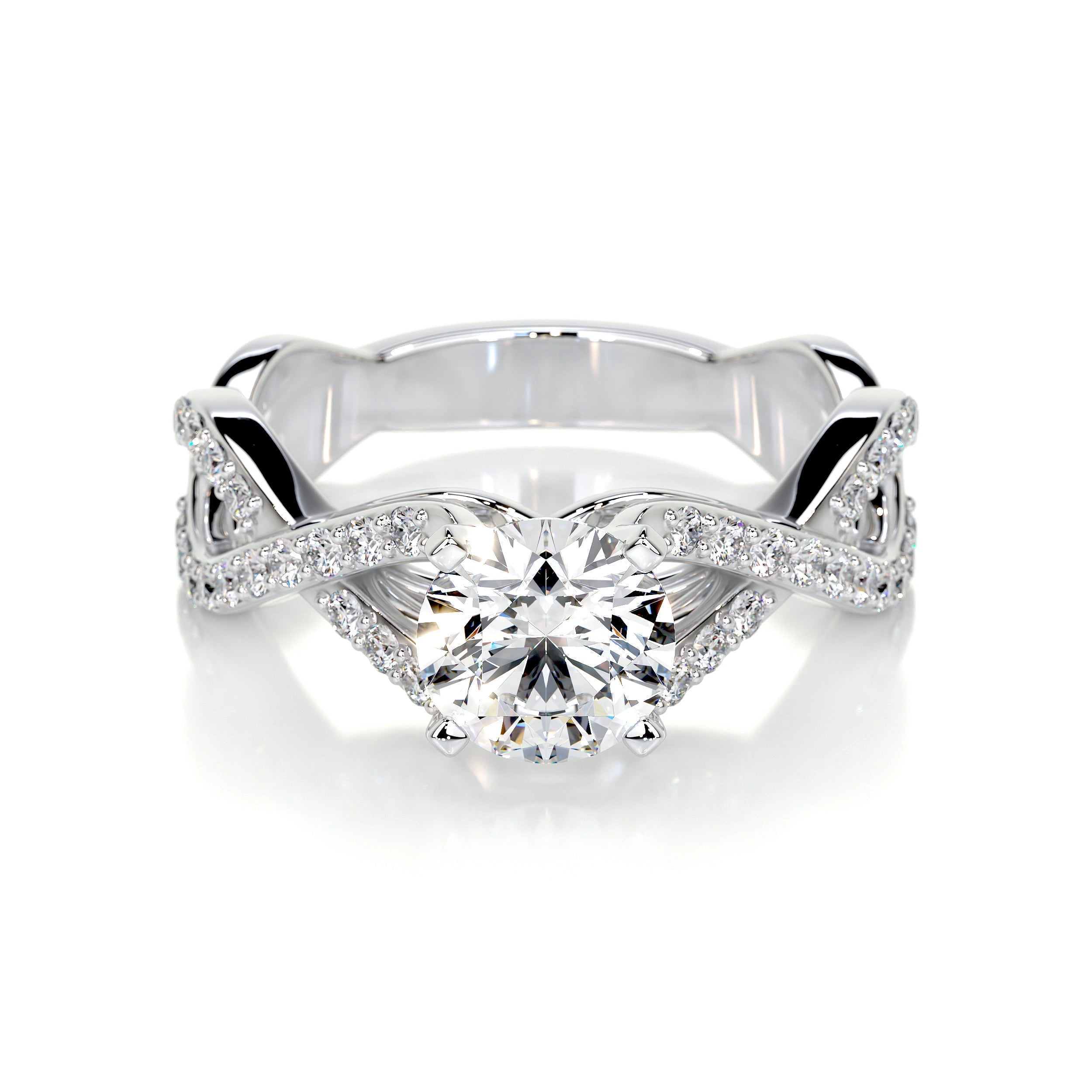 Alor Jewel Round Cut Brilliant 1.5 Ct Moissanite Ring - Anniversary ...
